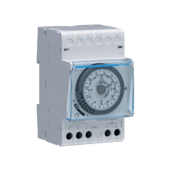 Analogni tajmer bez rezervnog hoda, dnevni, 1 preklopni kontakt 16A 230V~