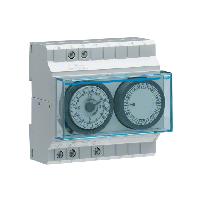 Analogni tajmer sa rezervnim hodom (200 sati), kombinovani, 1 preklopni kontakt 16A 230V~