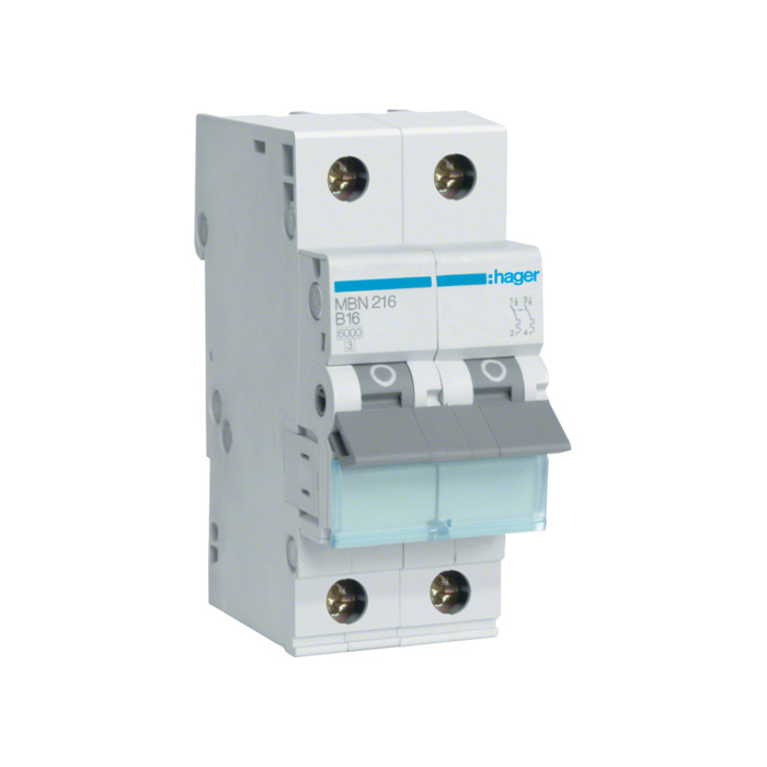 Automatski osigurač 16A, 2-polni, B, 6kA