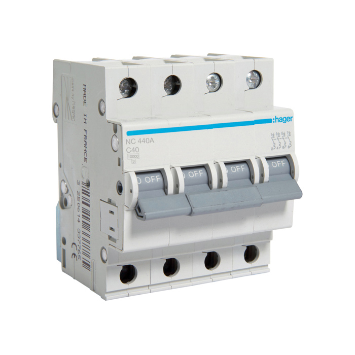 Automatski osigurač 40A, 4-polni, C, 10kA