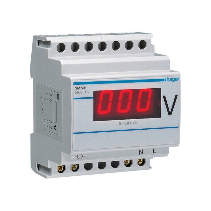 Digitalni Voltmetar (direktno mjerenje), U=0-500V, klasa tačnosti: 1,5