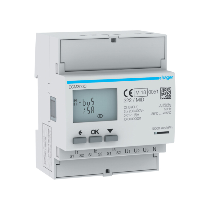 Digitalno brojilo trofazno indirektno, 1A-5A MBUS MID