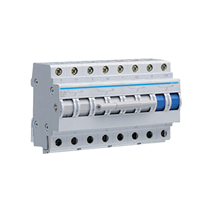 Grupna preklopka I-0-II 4-polna, In=63A, 8 modula, montaža na DIN šinu