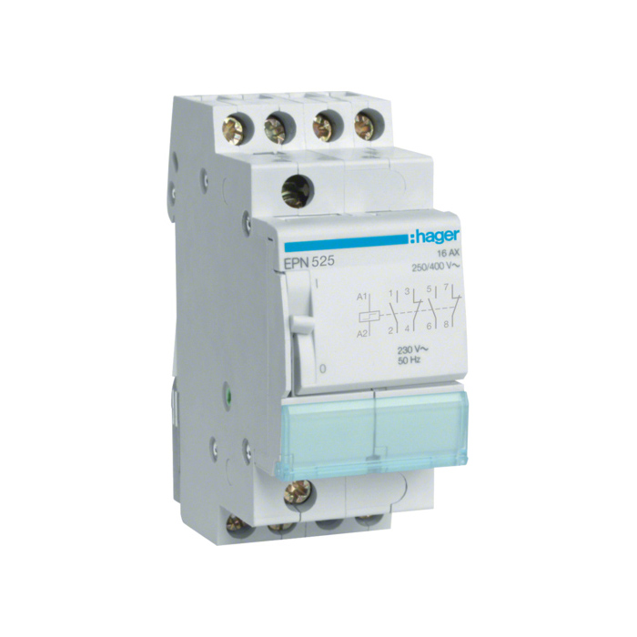 Impulsni relej 2NC.+2NO., In=16A, napon špule 230V(~), 110V(-), 2 modula