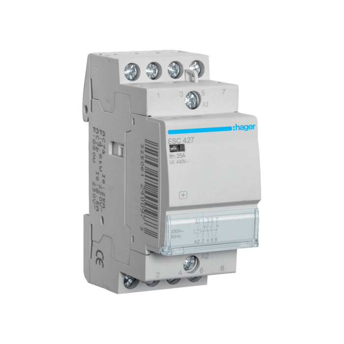 Kontakter 2NO.+2 NC., In=25A, 230V (~), 2 modula