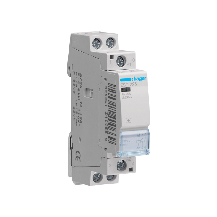 Kontakter 2NO., In=25A, 230V (~), 1 modul