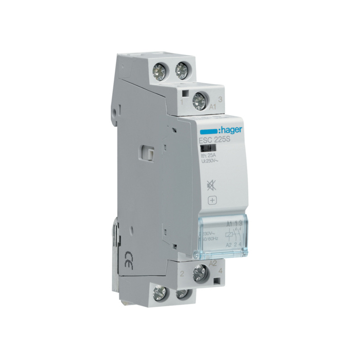 Kontakter 2NO., In=25A, 230V (~), 1 modul, bešumni