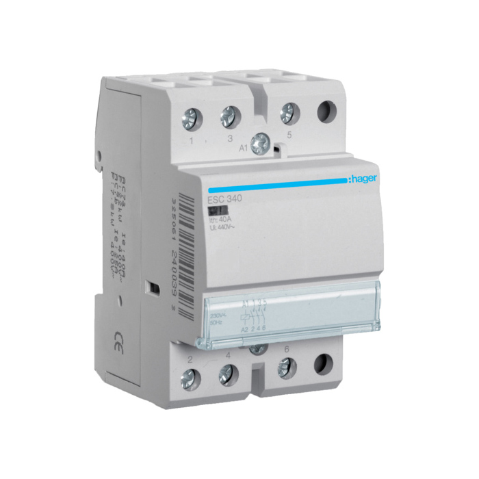 Kontakter 3NO., In=40A, 230V (~), 3 modula