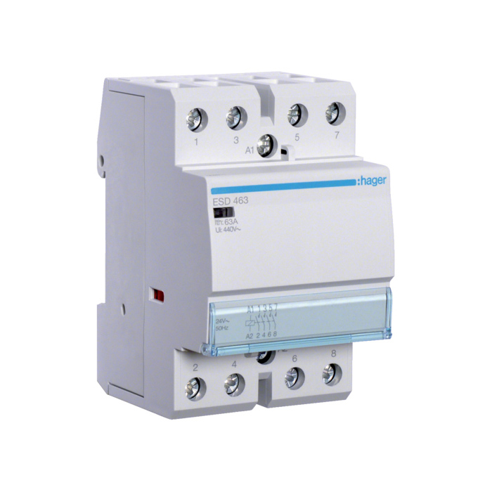Kontakter 4NO., In=63A, 24V (~), 3 modula