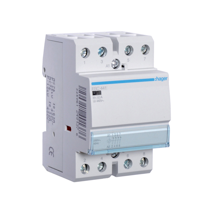 Kontakter 4k.z., In=40A, 230V (~), 3 modula