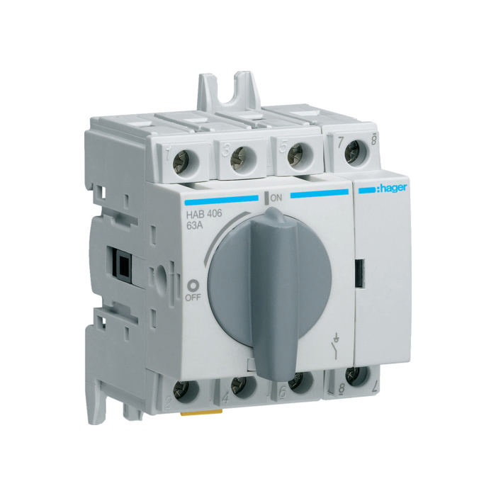 Modularni prekidač rastavljač 4-polni, 63A, 3,5mod. kleme 16mm² masivna žica