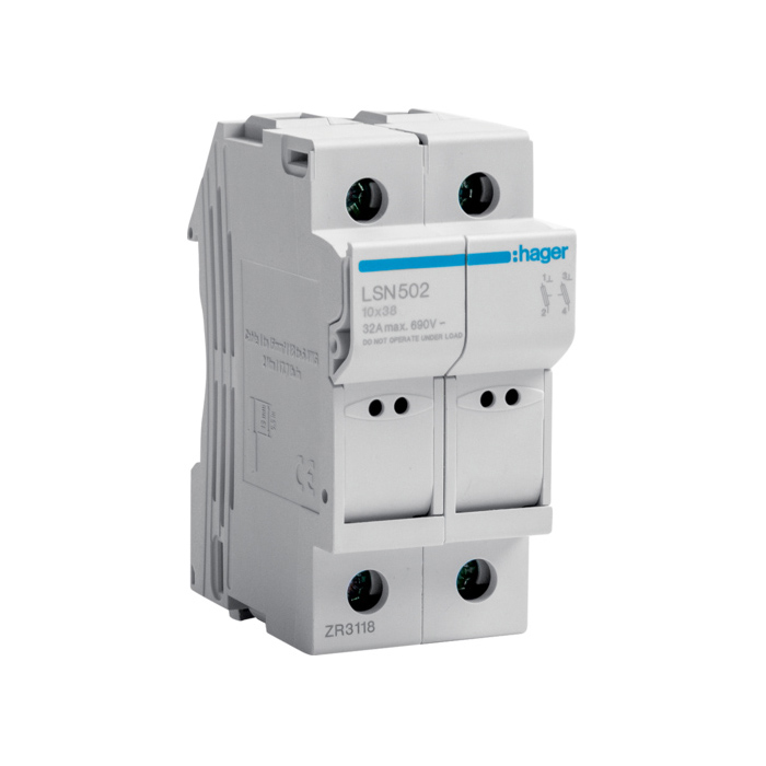 Nosač osigurača 2P, 0,5-32A, 690V, uložak 10,3x38