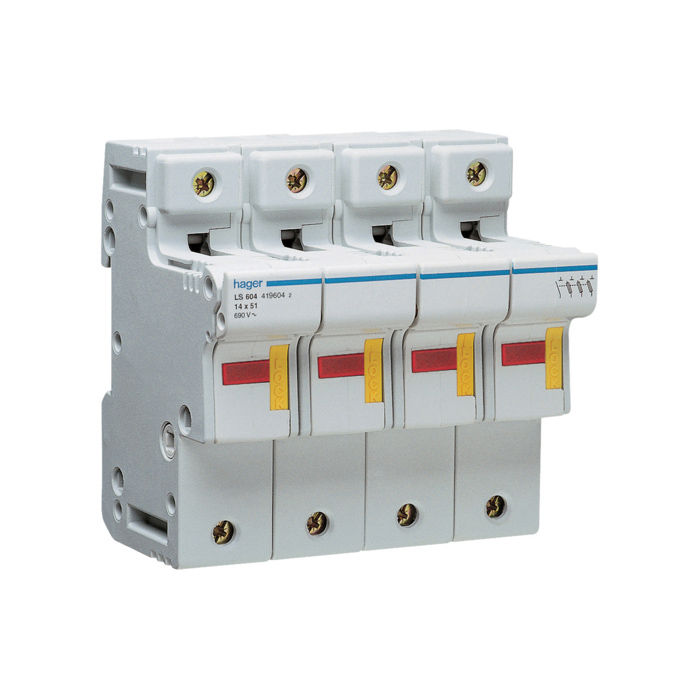 Nosač osigurača 3P+N, 2-50A, 690V, uložak 14x51