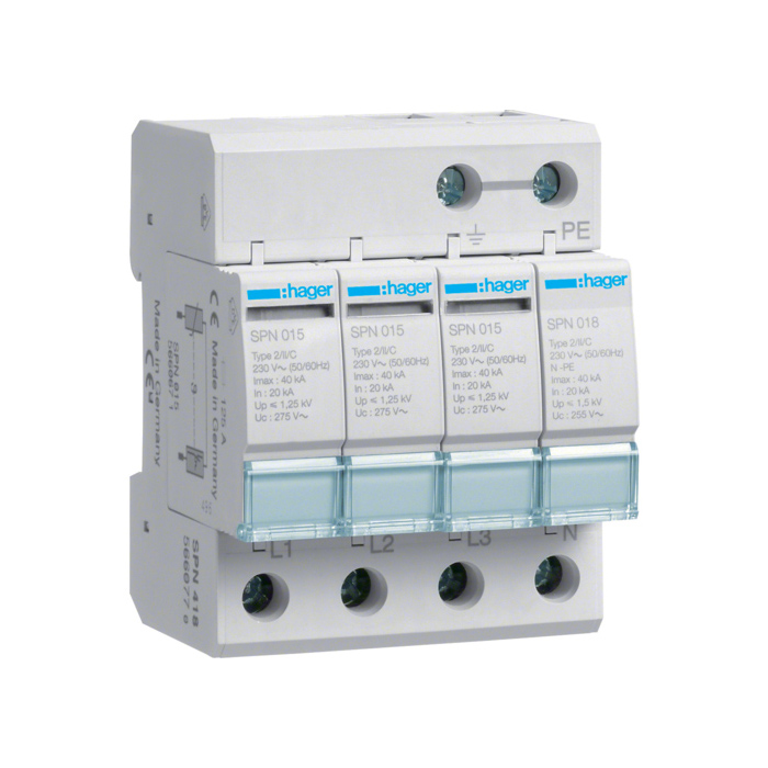 Odvodnik prenapona 4-polni varijanta uključenja TT(3+1)