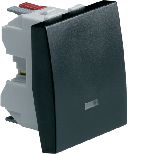 Prekidač naizmenični sa indikacijom 2M, crna boja