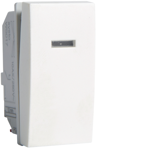 Prekidač obični sa indikacijom 1M, bela boja