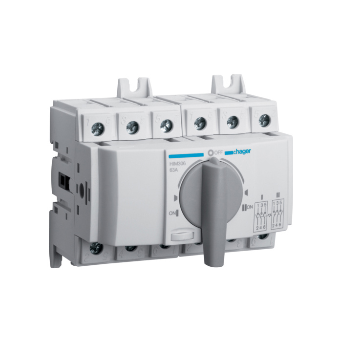 Preklopka modularna 1-0-2 3-polna, In= 63A, montaža na DIN šinu