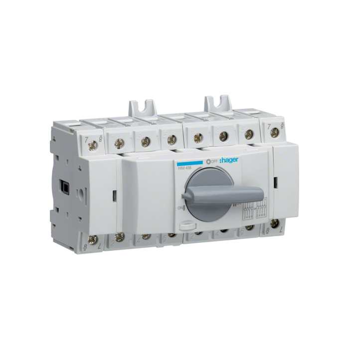 Preklopka modularna 1-0-2 4-polna, In= 80A, montaža na DIN šinu