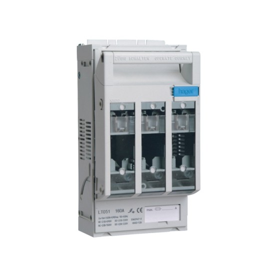 Rastavljač osigurača NH00, 3x160A, plomb. (ulaz Kavez kl. 70mm²,odvod 3x16mm²) (34079-6000)