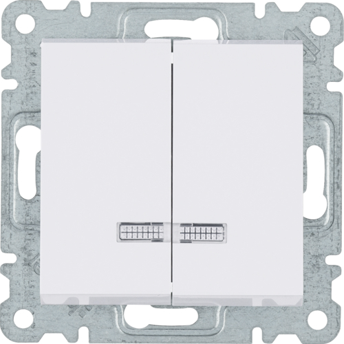 Serijski prekidač ON/OFF sa indikacijom, 10A, 250V, bela boja