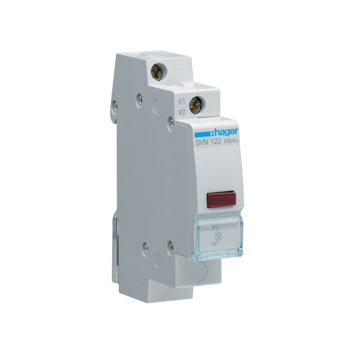 Svetlosni LED-diodni signalalizator, crvena, 1 modul 230VAC