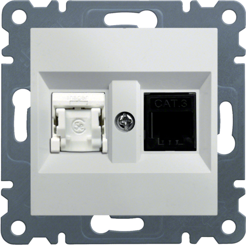 Telefonsko-kompjuterska utičnica 1xRJ11 Cat.3, 1xRJ45, Cat.5e UTP