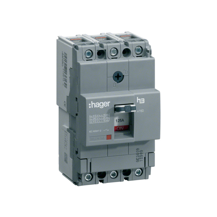 Učinski prekidač x160 podesivi, 3P, 40kA, 160A