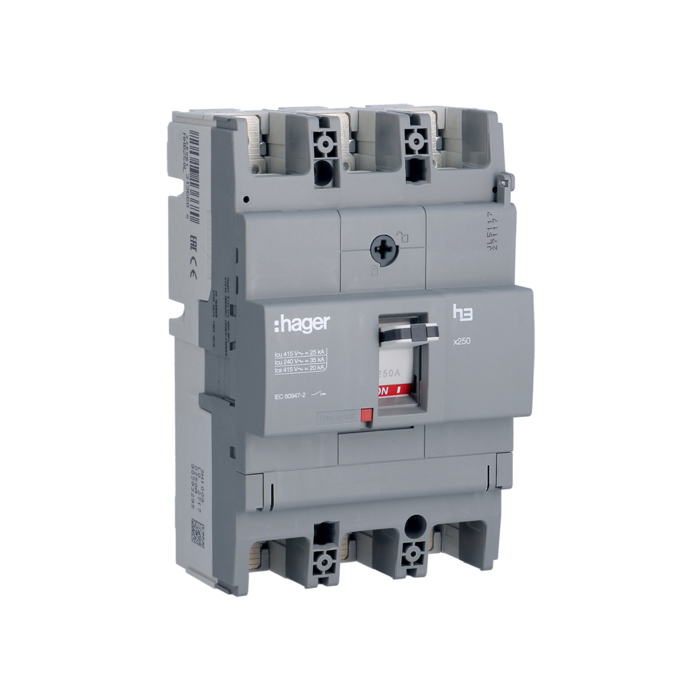 Učinski prekidač x250 3P, 25kA, 250A, fiksna izvedba