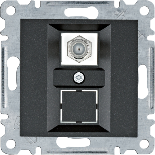 Utičnica, F konektor, Lumina, crna