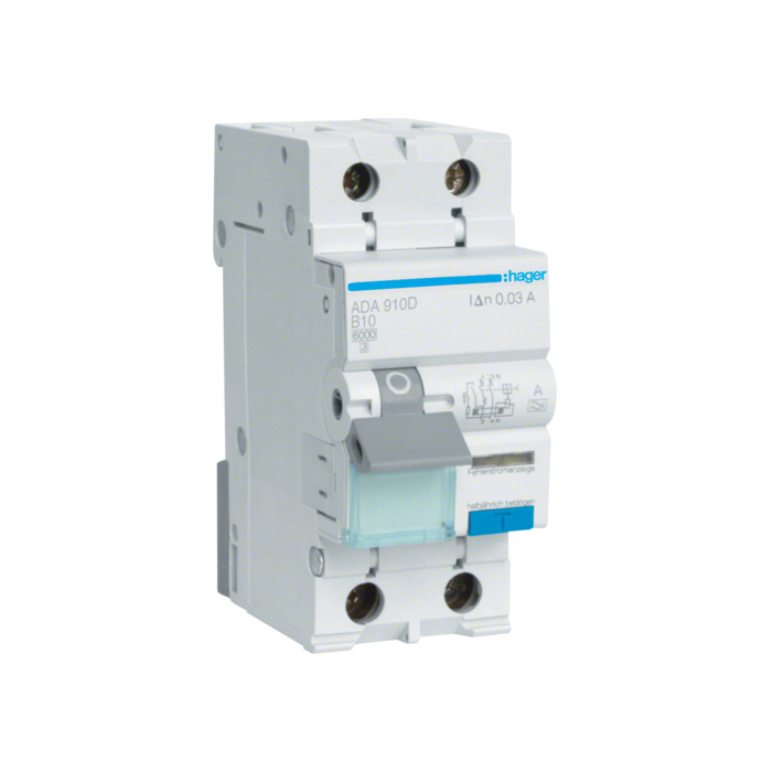 Zaštitni prekidač (FID sklopka), 1P+N In=16A, IΔn=30mA, B-10A