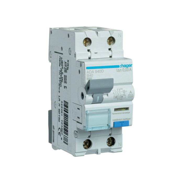 Zaštitni prekidač (FID sklopka), 1P+N In=16A, IΔn=30mA, B-40A