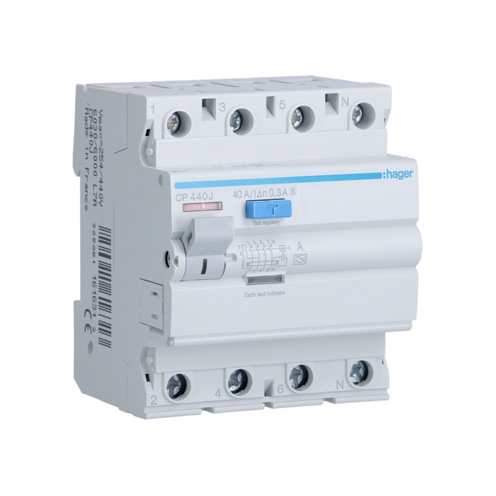 Zaštitni prekidač (FID sklopka), 4-polan, selektivan, In=40A, IΔn=300mA