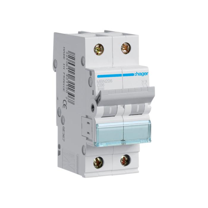Automatski osigurač 6A, 2-polni, B, 10kA