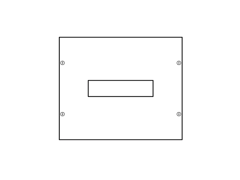 Konstruktivni element za učinske prekidace x160, vertikalna montaža, ZK II, 300x350 mm
