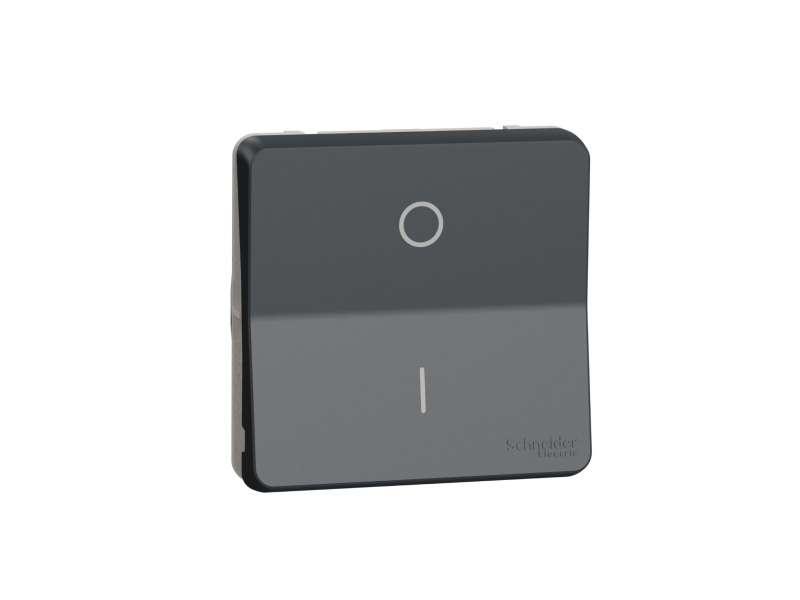 Mureva Styl - dvopolni prekidač - nadgradni i ugradni - sivi