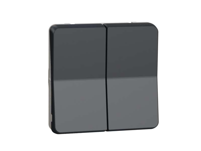 Mureva Styl - dvostruki taster nadgradni i ugradni - sivi