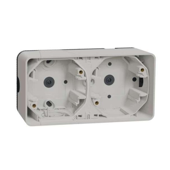 Mureva Styl - nadgradna kutija - dvostruka horizontalna - bela