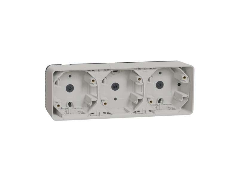 Mureva Styl - nadgradna kutija - trostruka horizontalna - bela