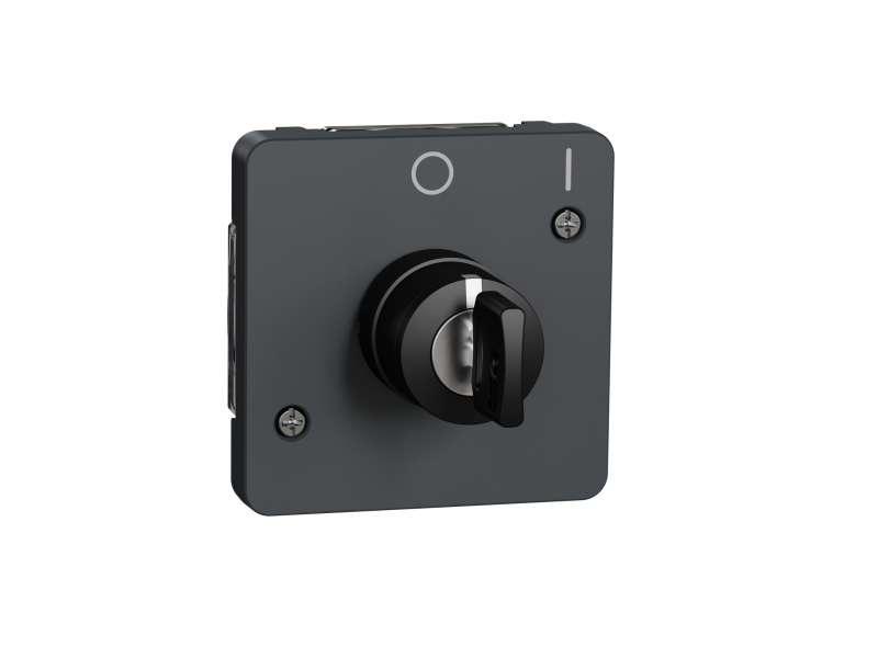 Mureva Styl - prekidač sa ključem - 2 položaja nadgradni i ugradni - sivi