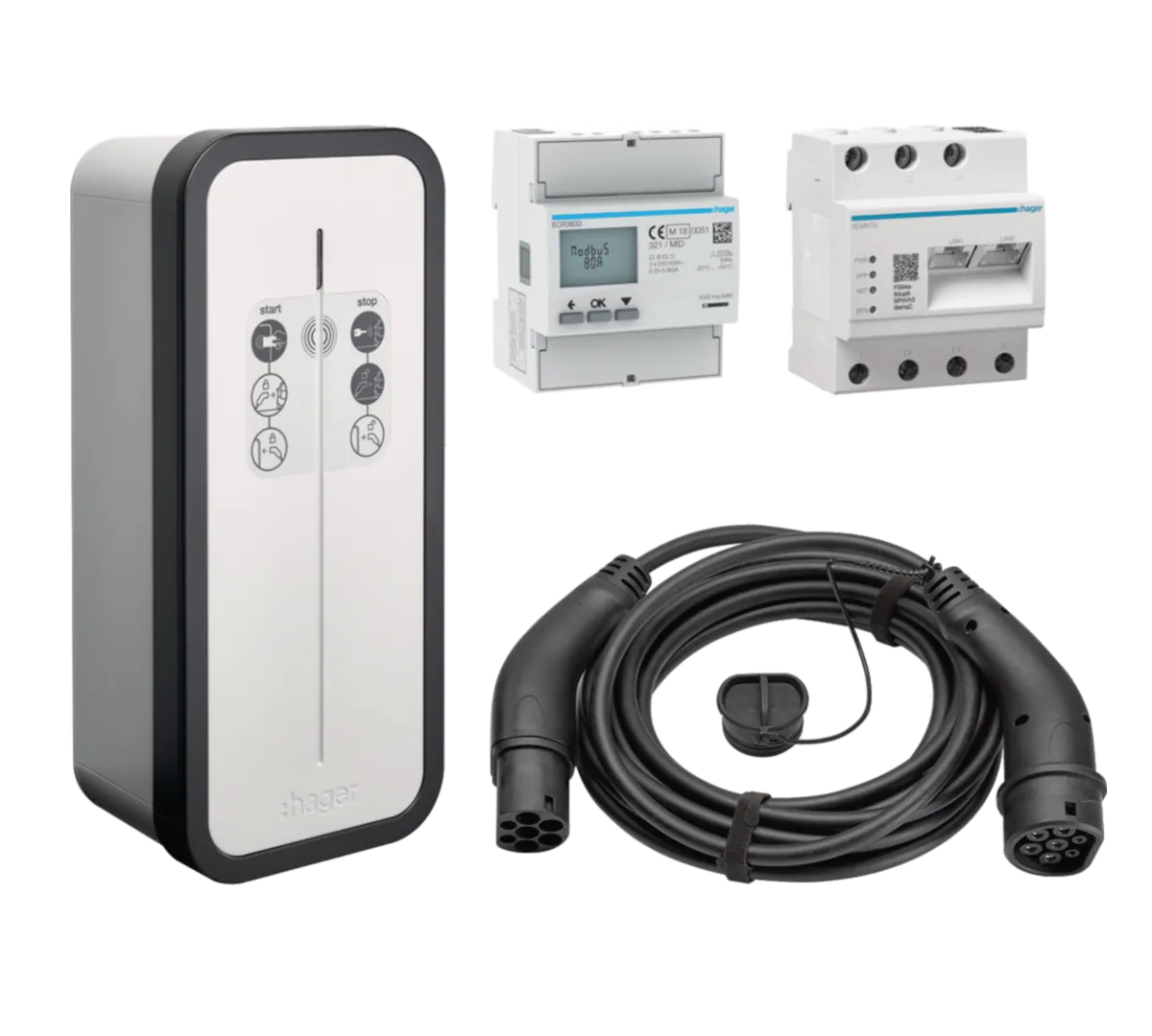 Set witty solar 22kW (witty solar RFID/modbus TCP + EMC + 3f brojilo) + kabal 22kW 7,5m