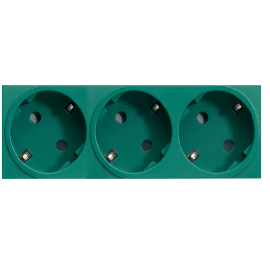 Systo blok utičnica trostruka zelena, 16A