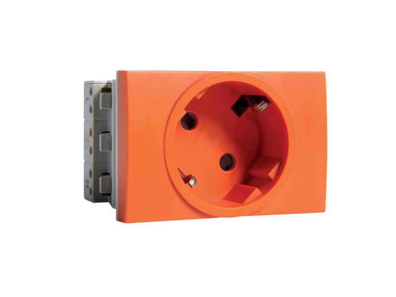 Systo utičnica narandžasta, 16A, 3 modula