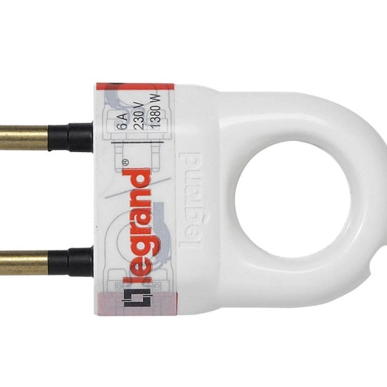 Utikac beli, sa prstenom, pvc beli Legrand