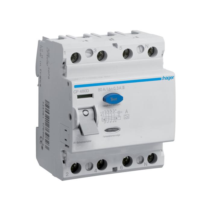 Zaštitni prekidač (FID sklopka), 4-polan, selektivan, In=100A, IΔn=300mA